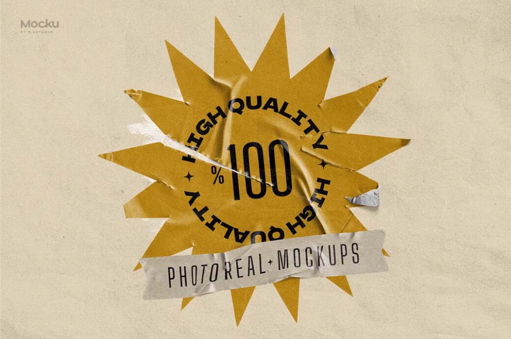 Vinyl Stickers Mockup Pack