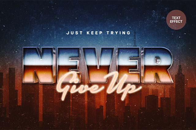 Bold Retrowave Text Effect