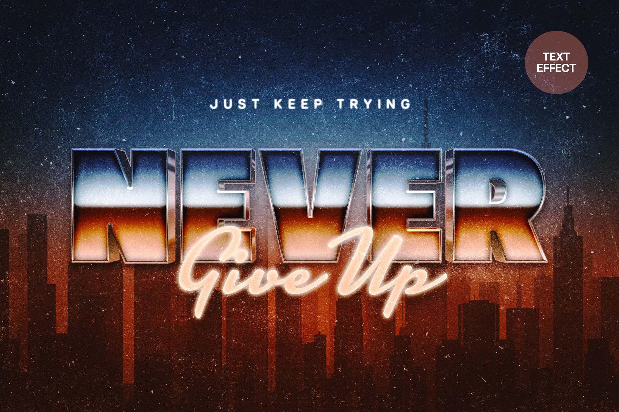 Bold Retrowave Text Effect