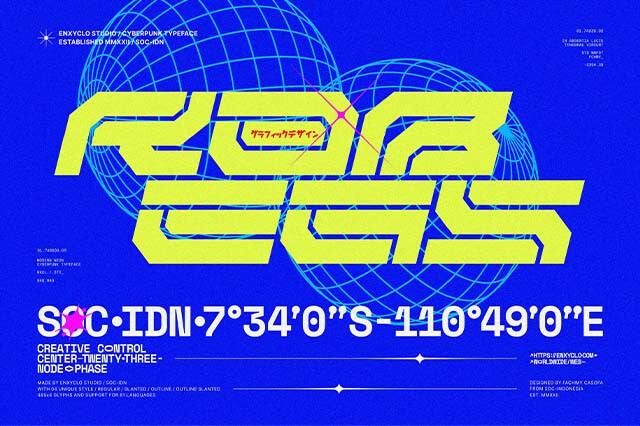 NCL RABEGS | Cyberpunk Font