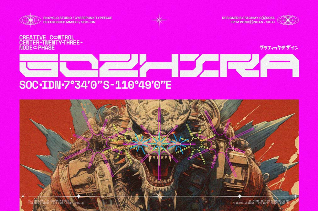 NCL RABEGS | Cyberpunk Font