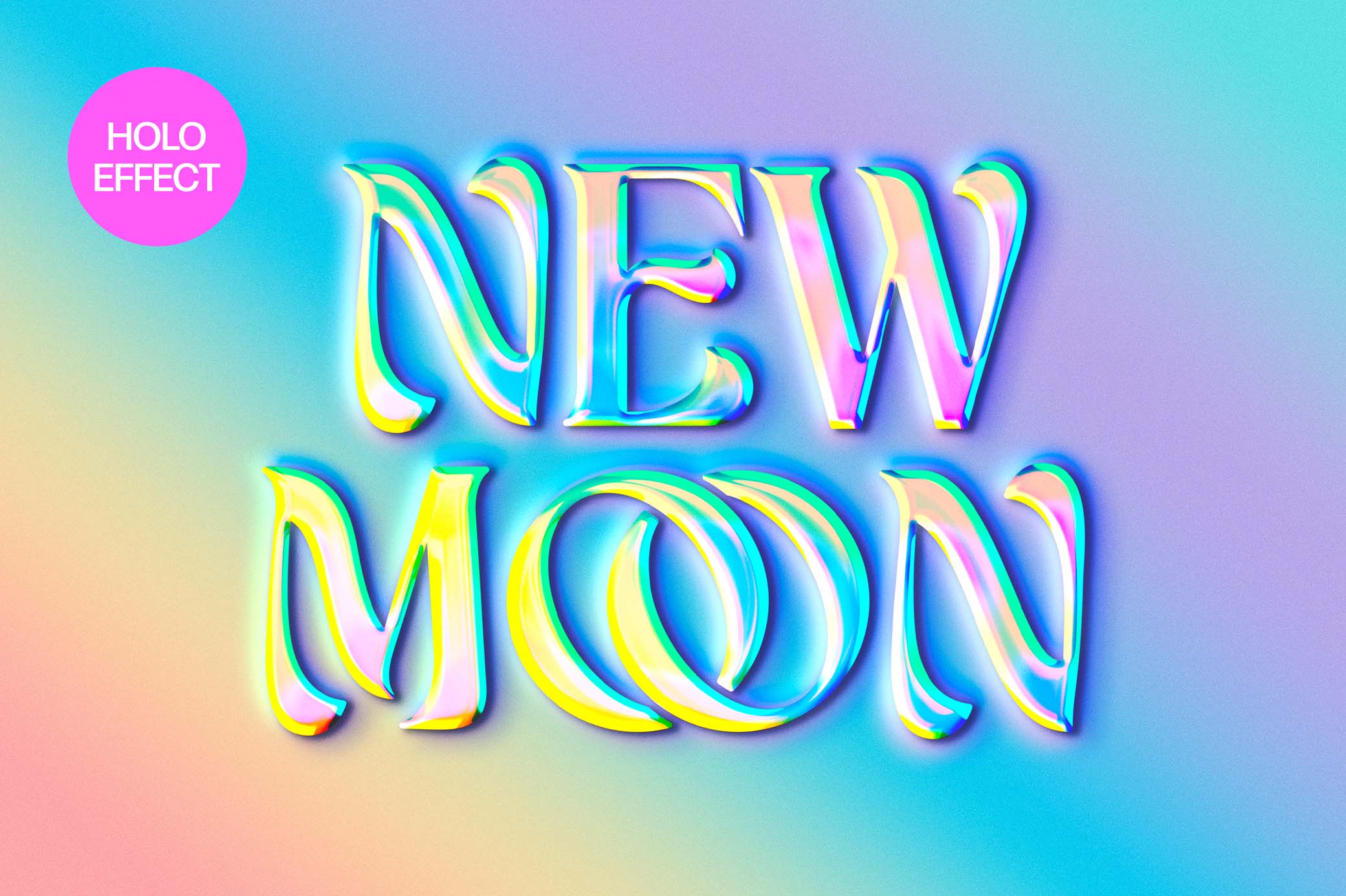 Holo Iridescent Text & Logo Effect