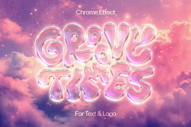 Dreamy Chrome Text & Logo Effect