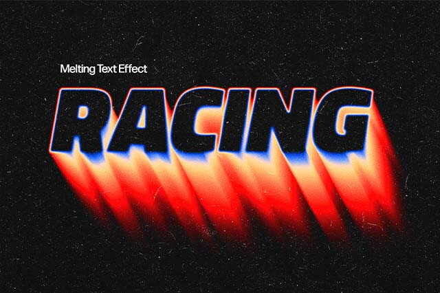Speeding Melting Text Effect