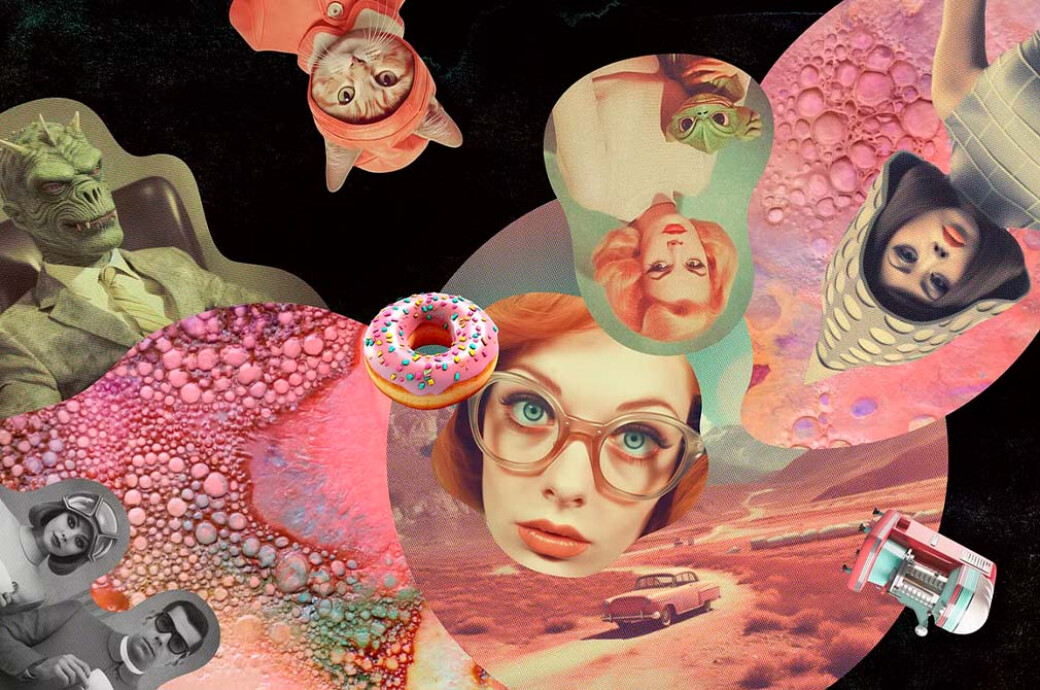 Retrofuturistic Movies Collage Kit