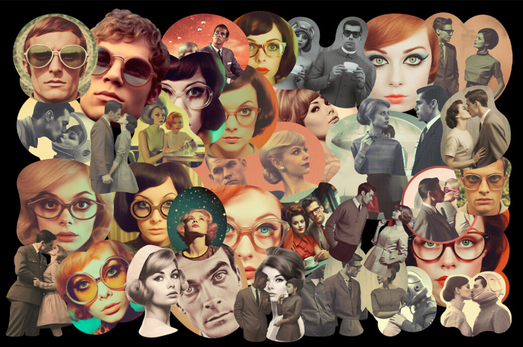 Retrofuturistic Movies Collage Kit