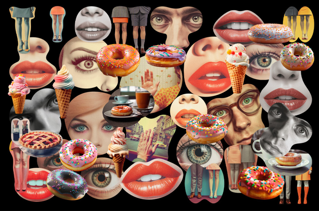 Retrofuturistic Movies Collage Kit