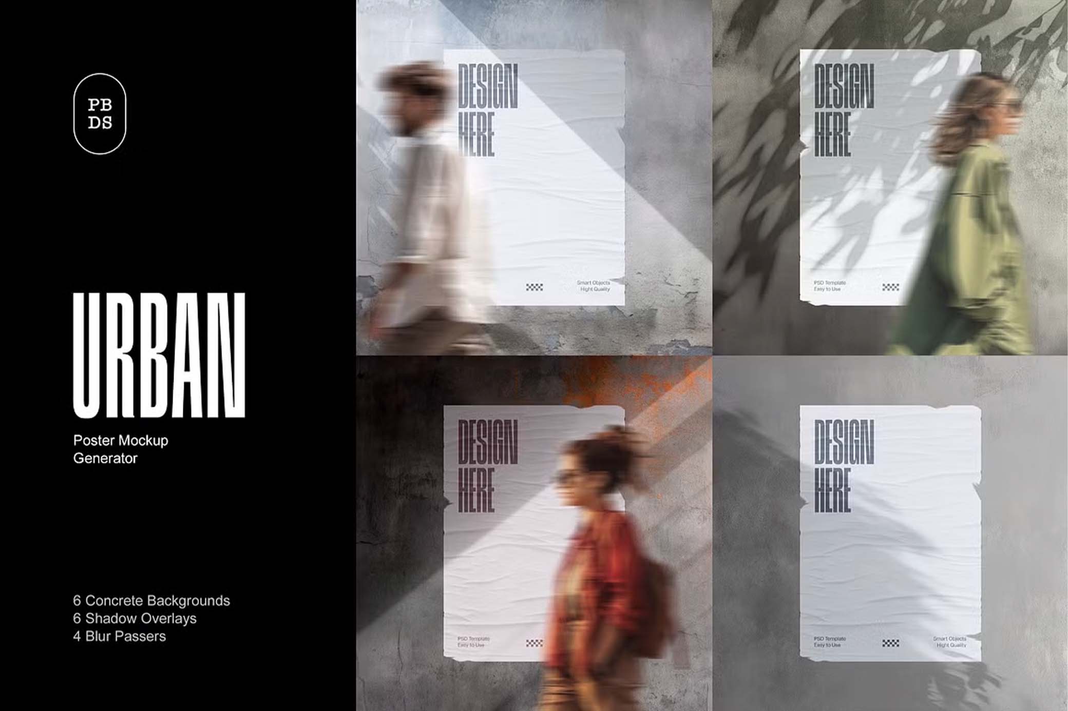 Concrete Wall Poster Mockups