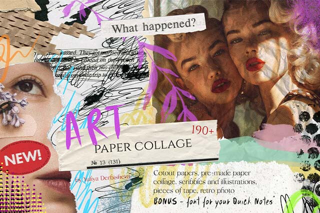Art Paper Collage Elements