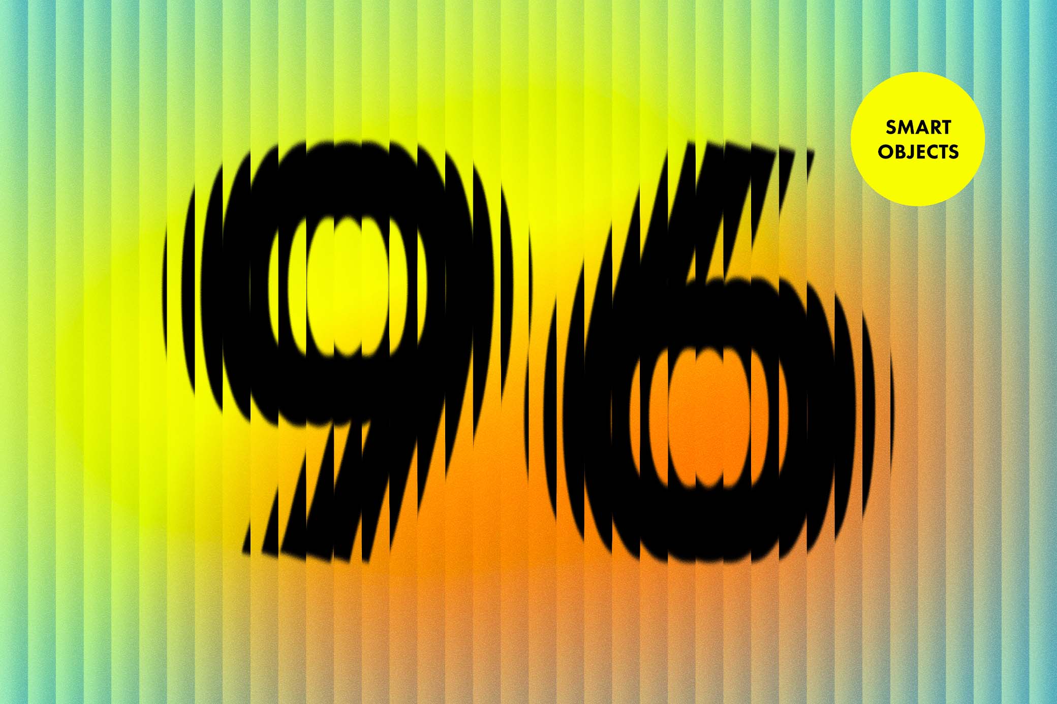 Distorted Lines Glass Text Effect