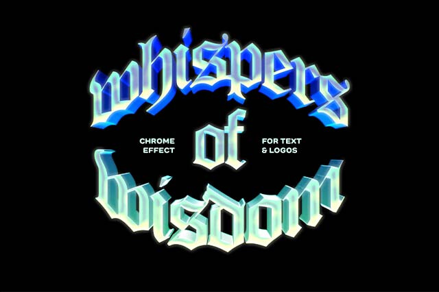 80s Rocking Сhrome Text & Logo Effect