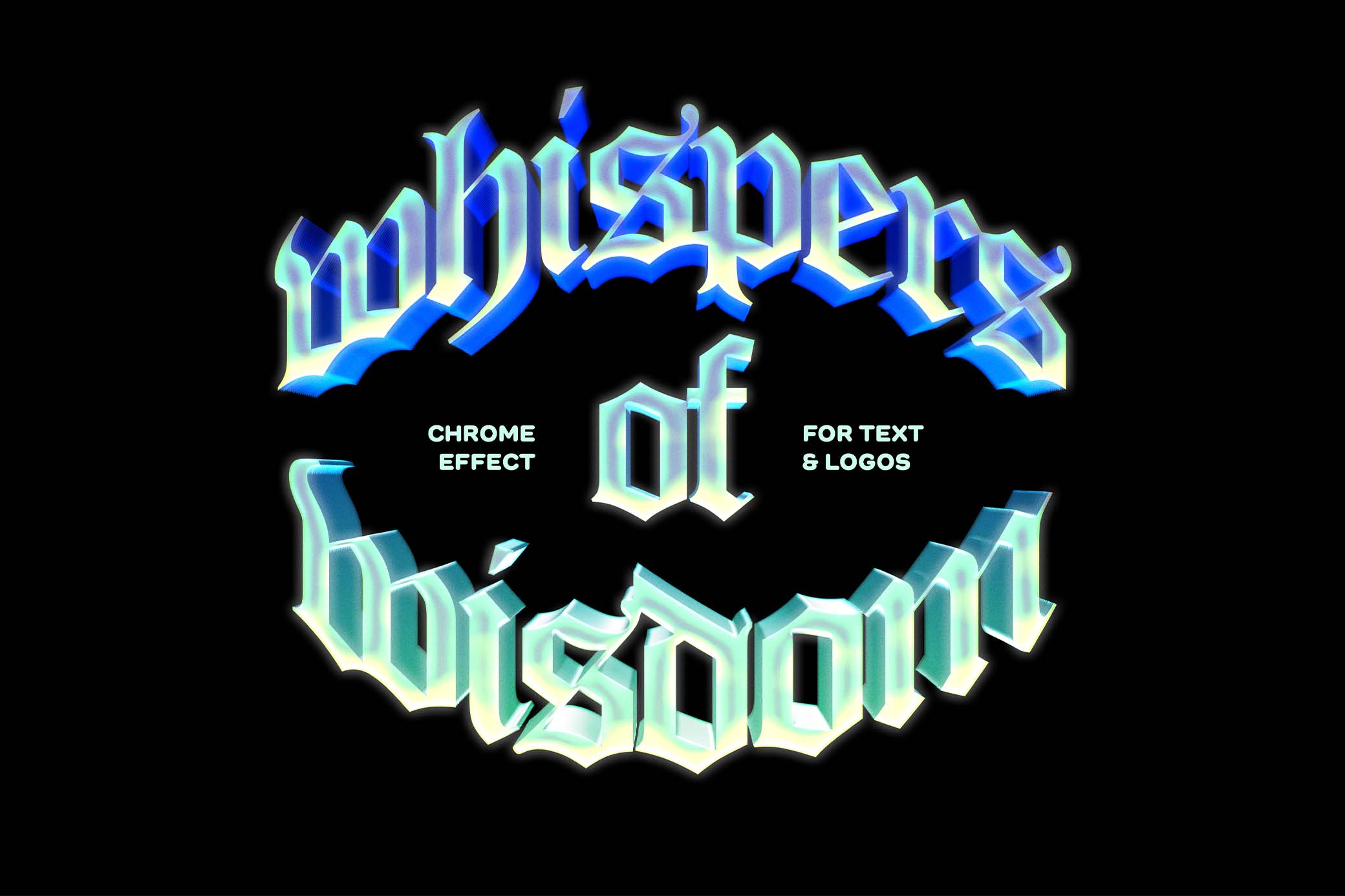 80s Rocking Сhrome Text & Logo Effect