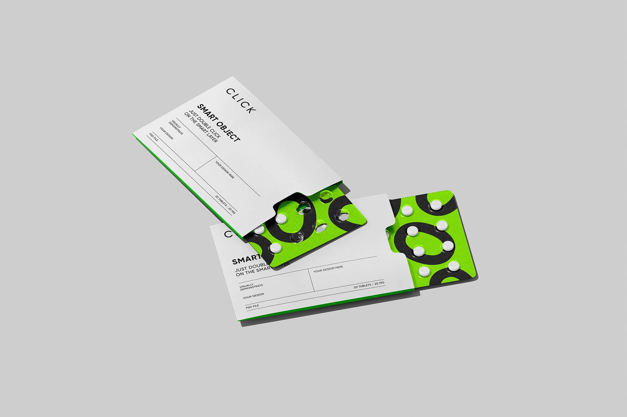 Pills Box Packaging Mockup Vol.1