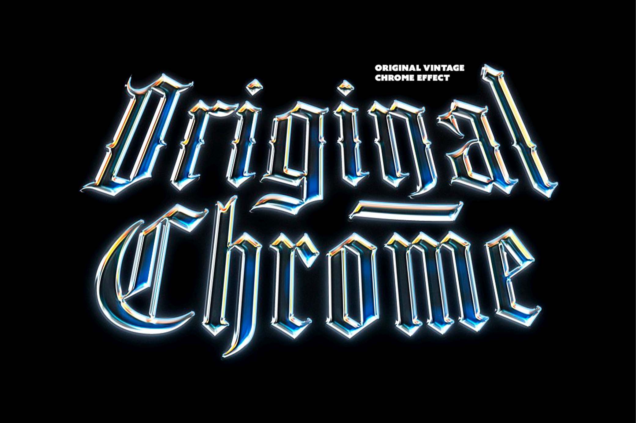 Vintage Chrome Text Effect