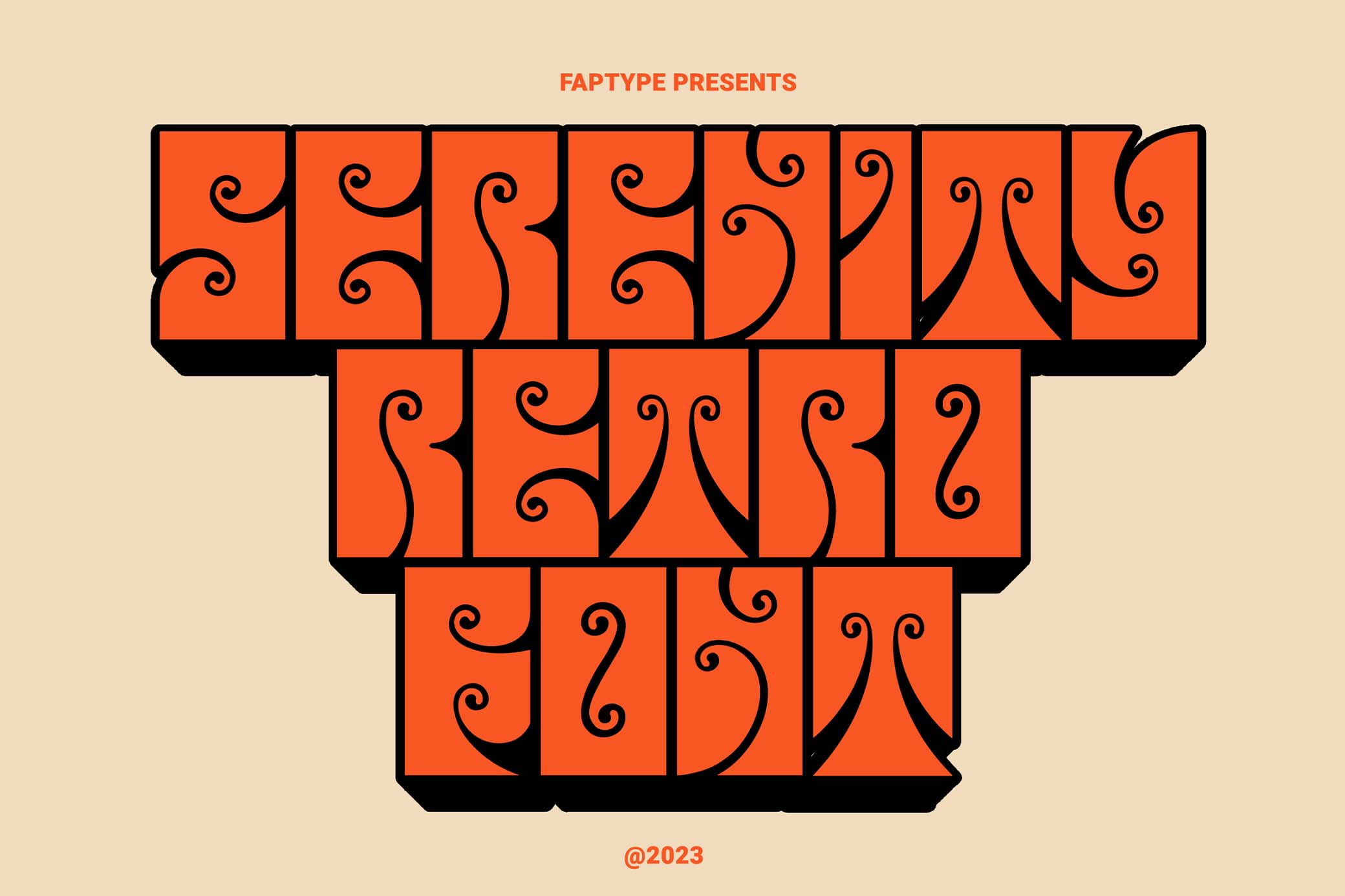 Serenity | Squared Retro Font