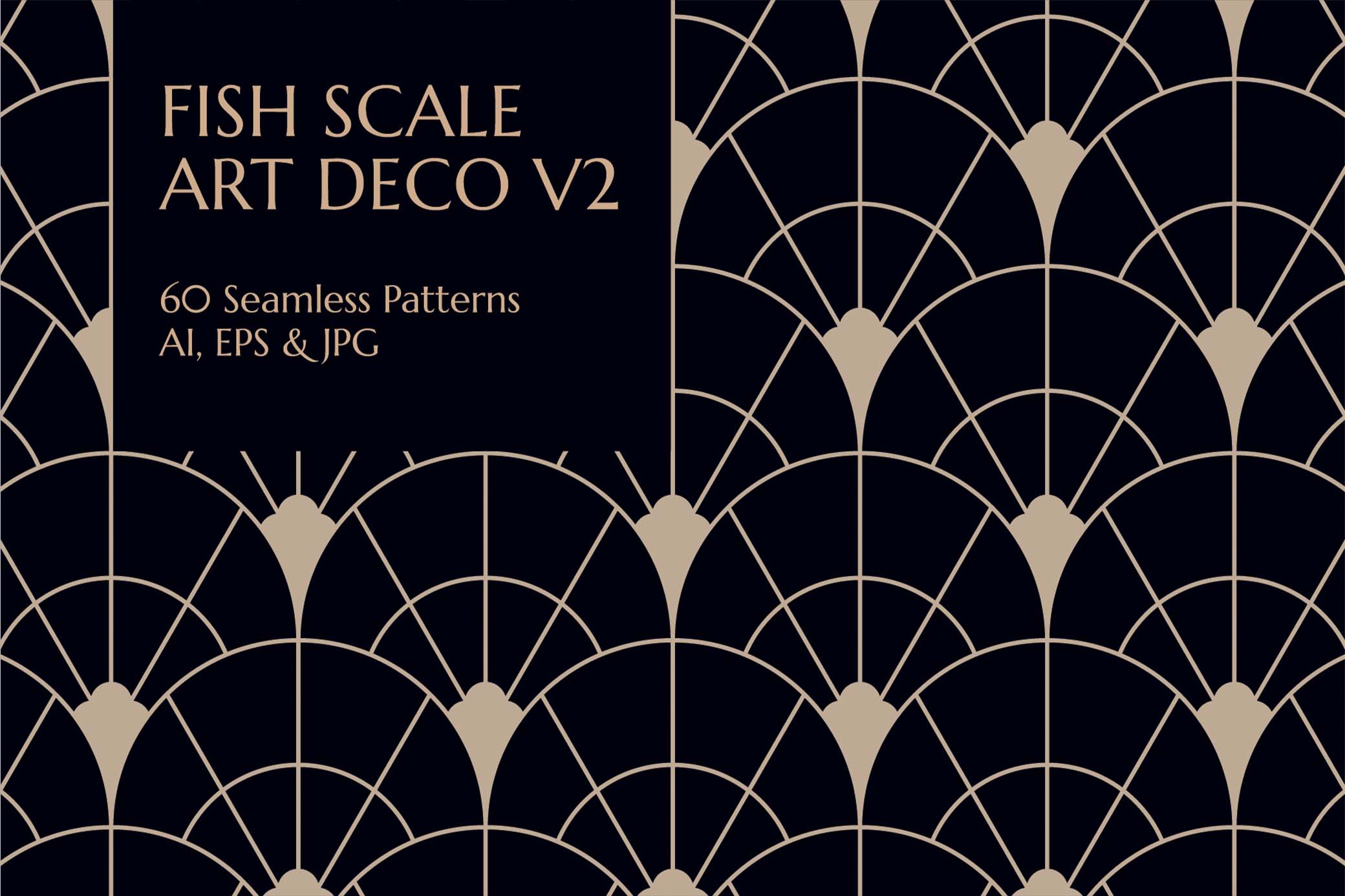 Fish Scale Art Deco Patterns