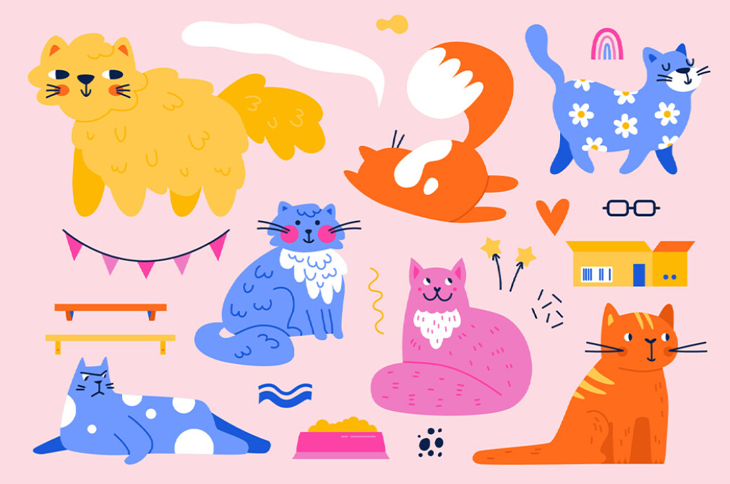 CATS | Clipart + Patterns