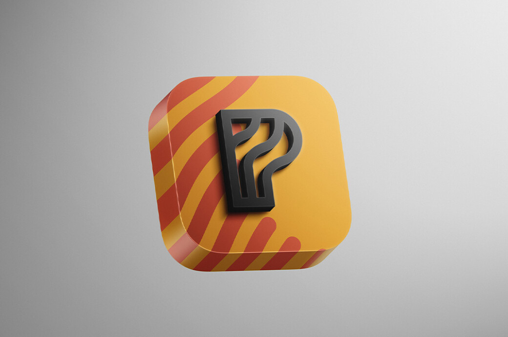 Isometric Brand Logo Mockup