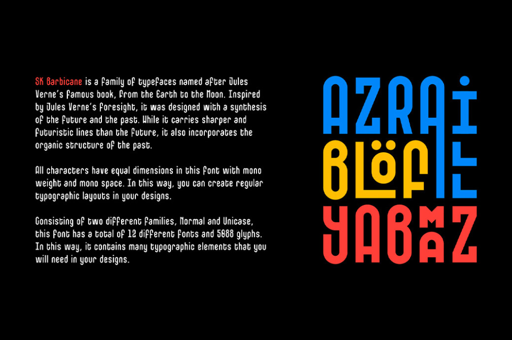 SK Barbicane Solo Font