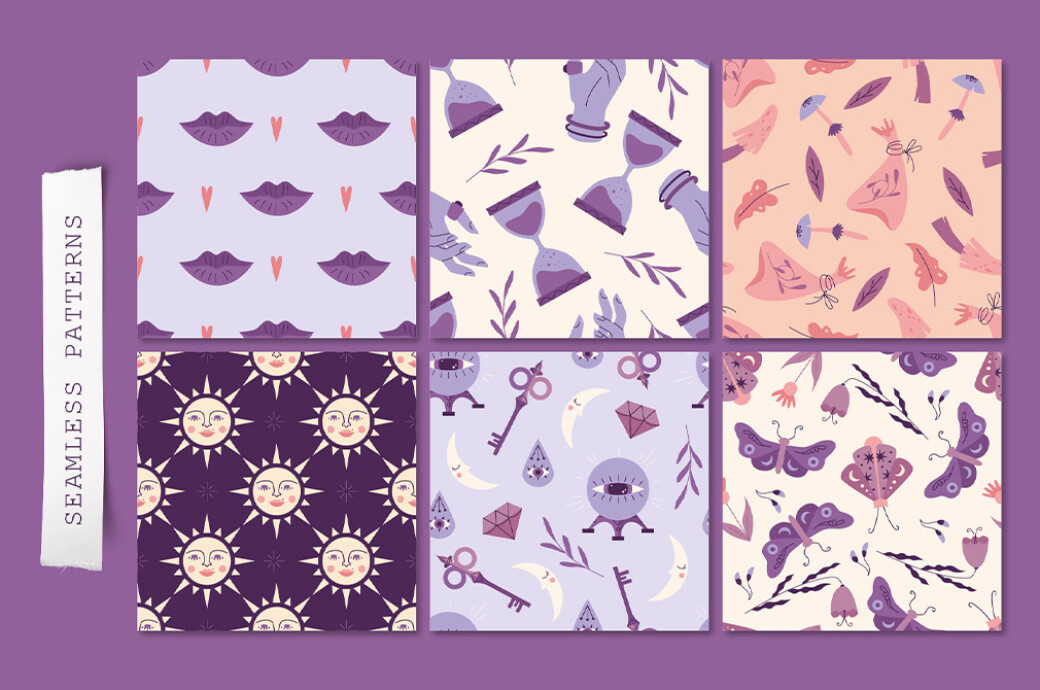 Witchcraft: Clipart & Patterns