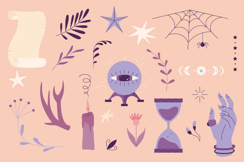 Witchcraft: Clipart & Patterns