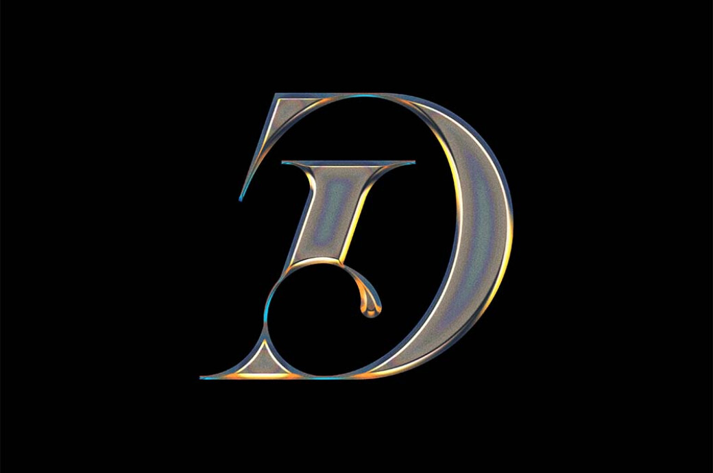 Glossy Chrome Logo Mockup