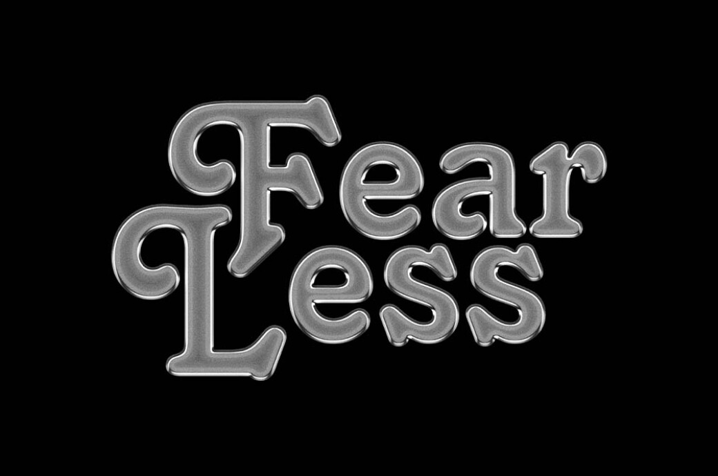 Glossy Chrome Logo Mockup