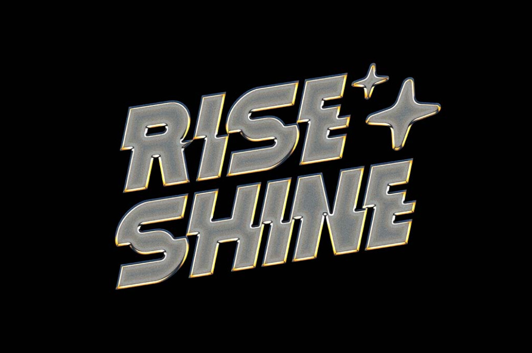 Glossy Chrome Logo Mockup