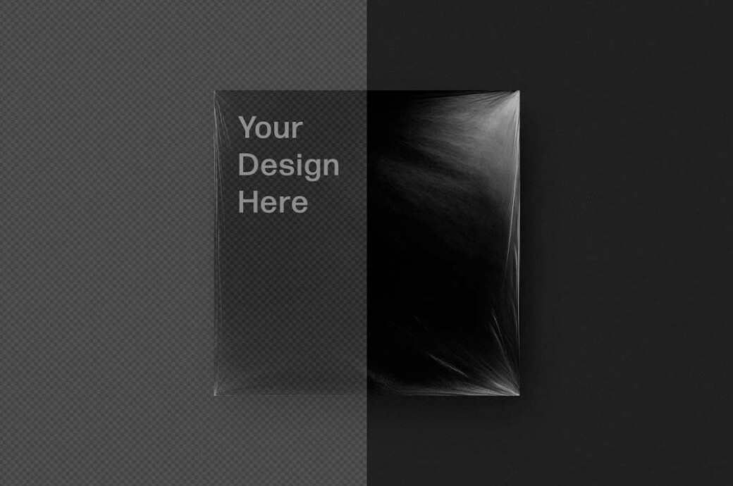 Transparent Plastic Sleeves Mockup