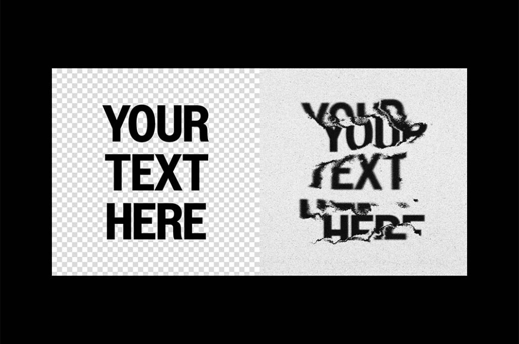 Textured Displace Text Effect