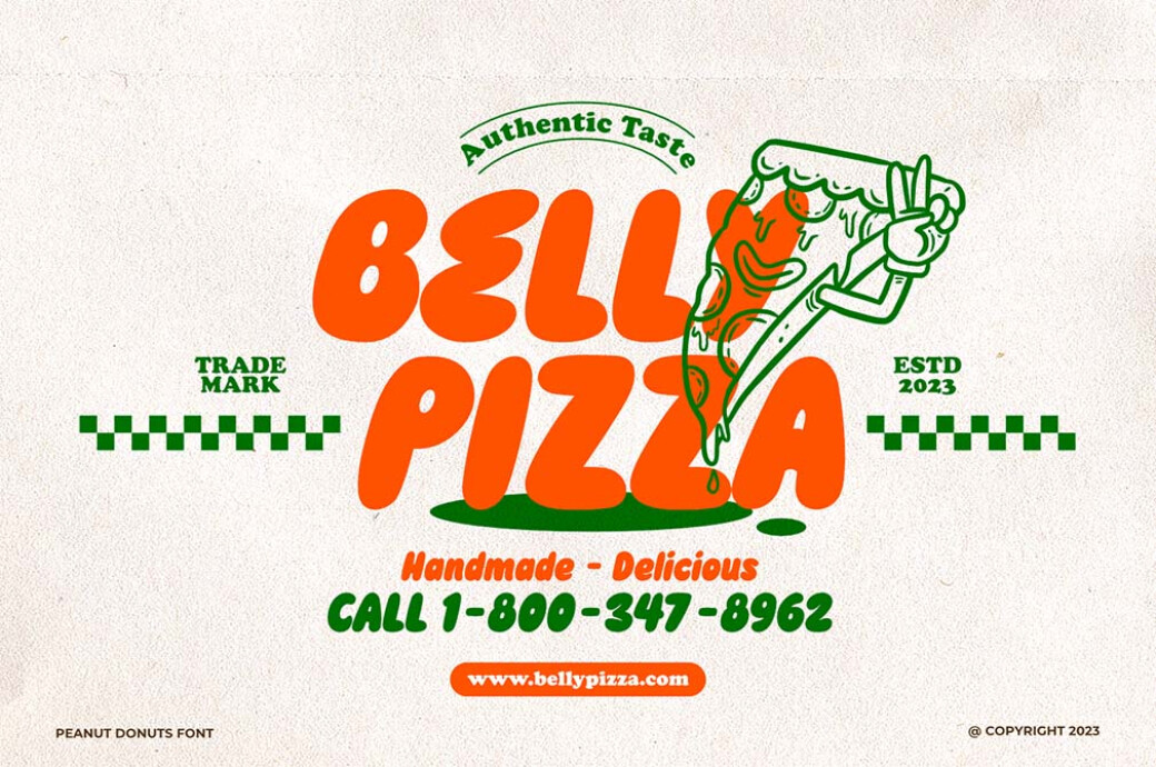 Peanut Donuts — Retro Bubble Font