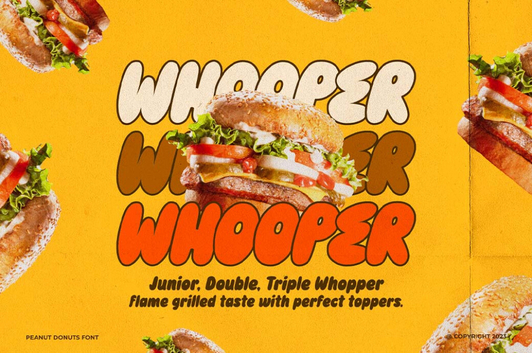 Peanut Donuts — Retro Bubble Font