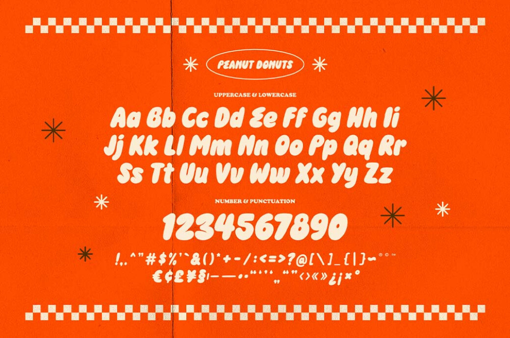 Peanut Donuts — Retro Bubble Font