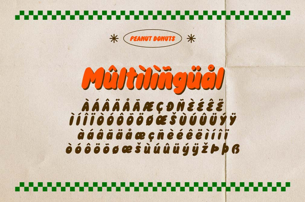 Peanut Donuts — Retro Bubble Font