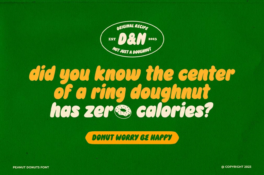 Peanut Donuts — Retro Bubble Font