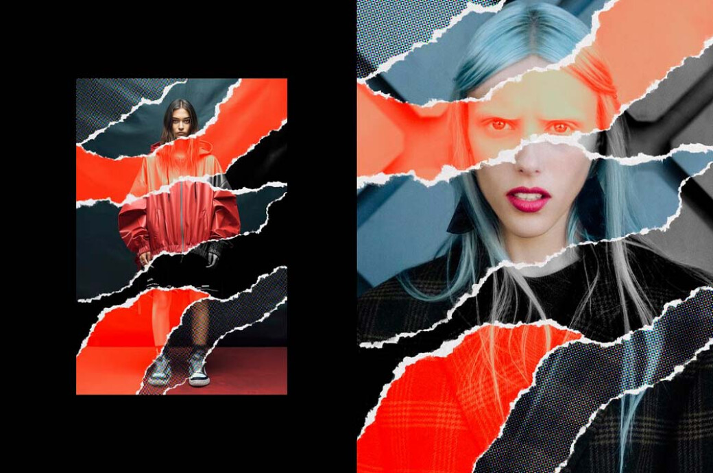 Pop Art Torn Paper Effect