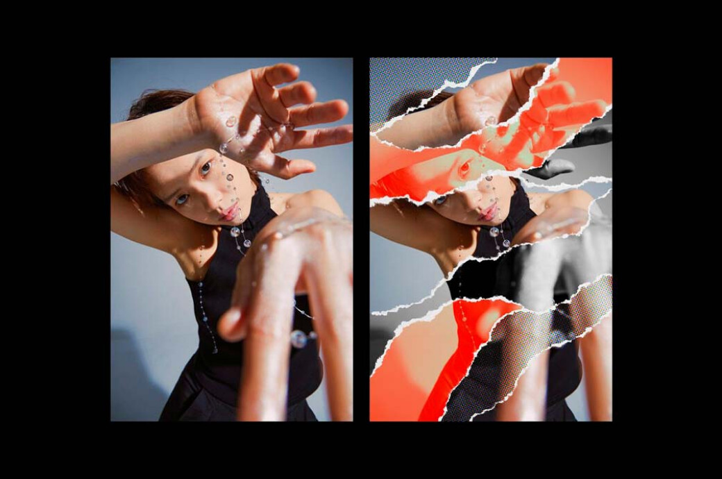 Pop Art Torn Paper Effect