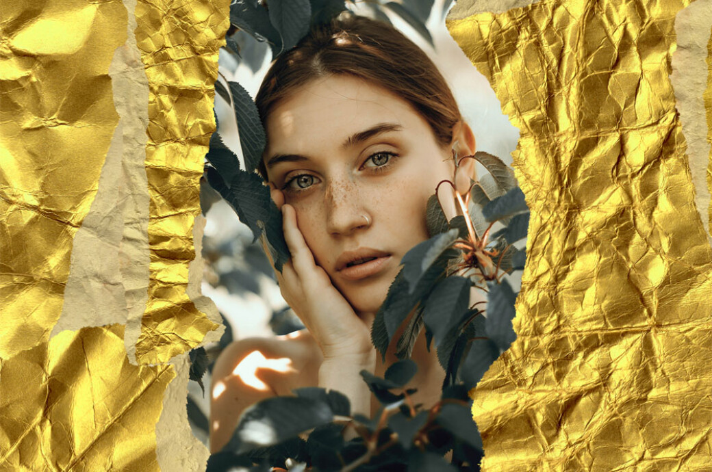 Gold Paper Textures: Elements