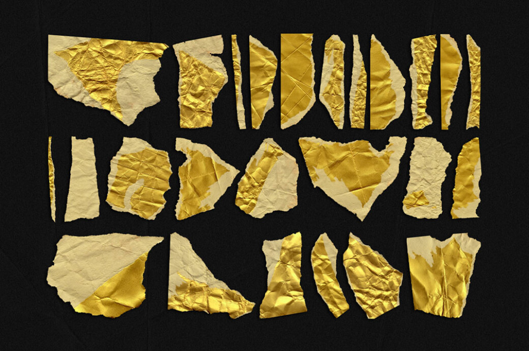 Gold Paper Textures: Elements