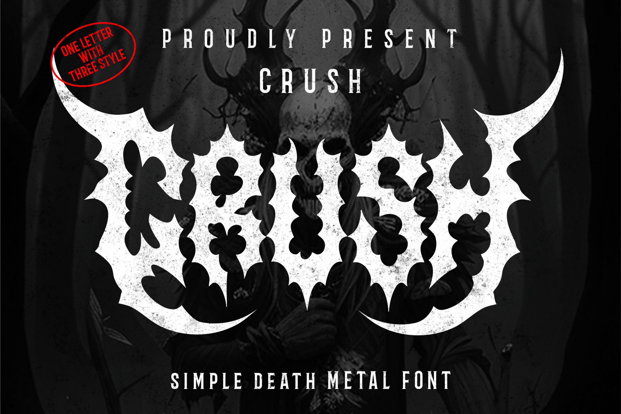 CRUSH – Simple Metal Font