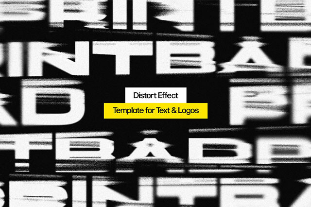 Bad Print Distortion Text Effect