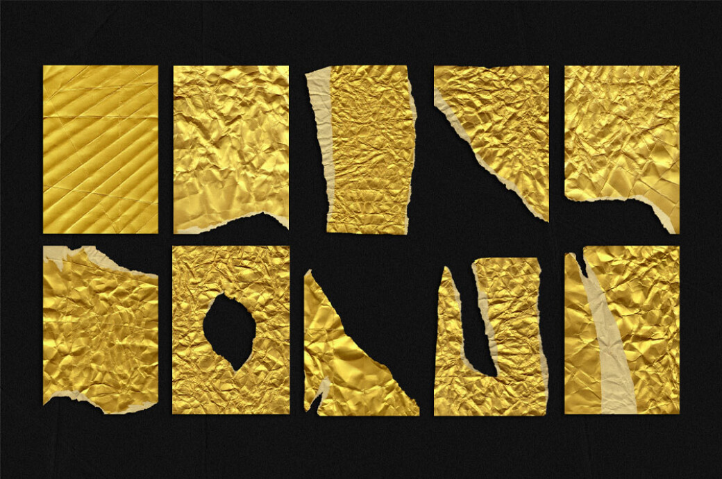 Gold Paper Textures: Sheets