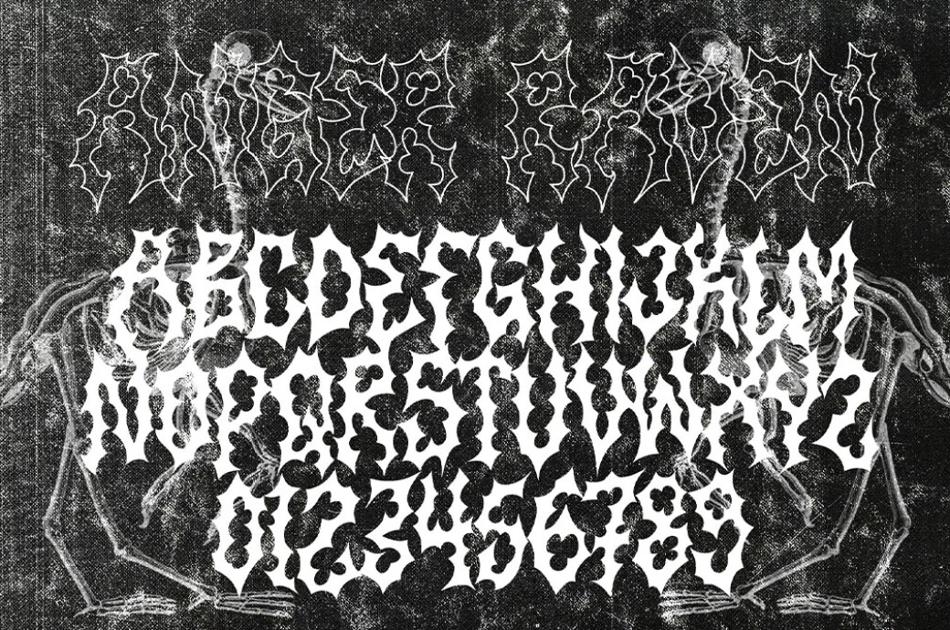 ANGER RAVEN – Death Metal Font