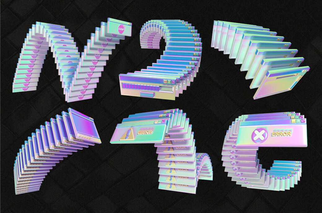 Imaginary Y2K World — Collage Kit