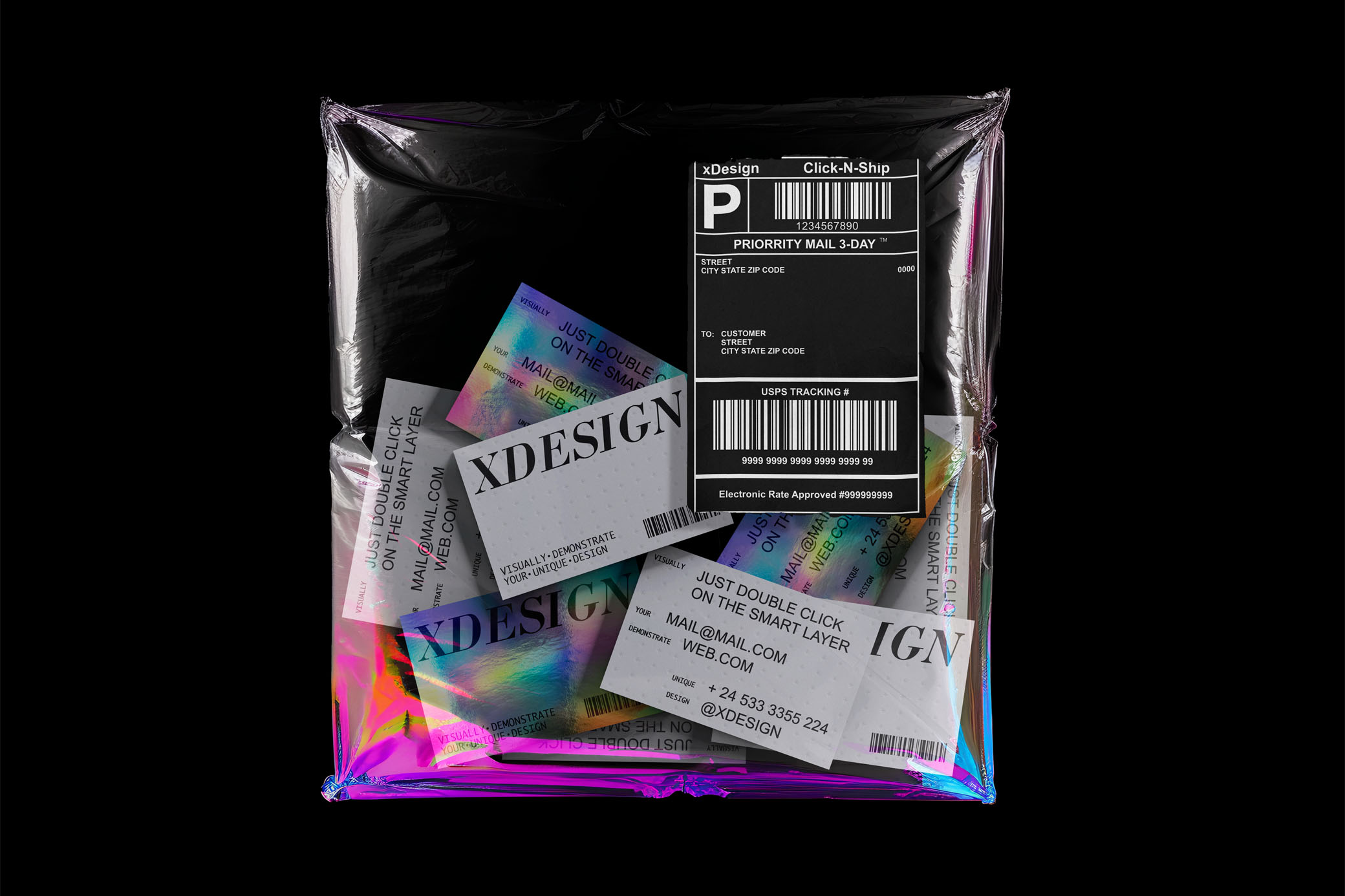 Holographic Brand Identity Mockup Vol.2