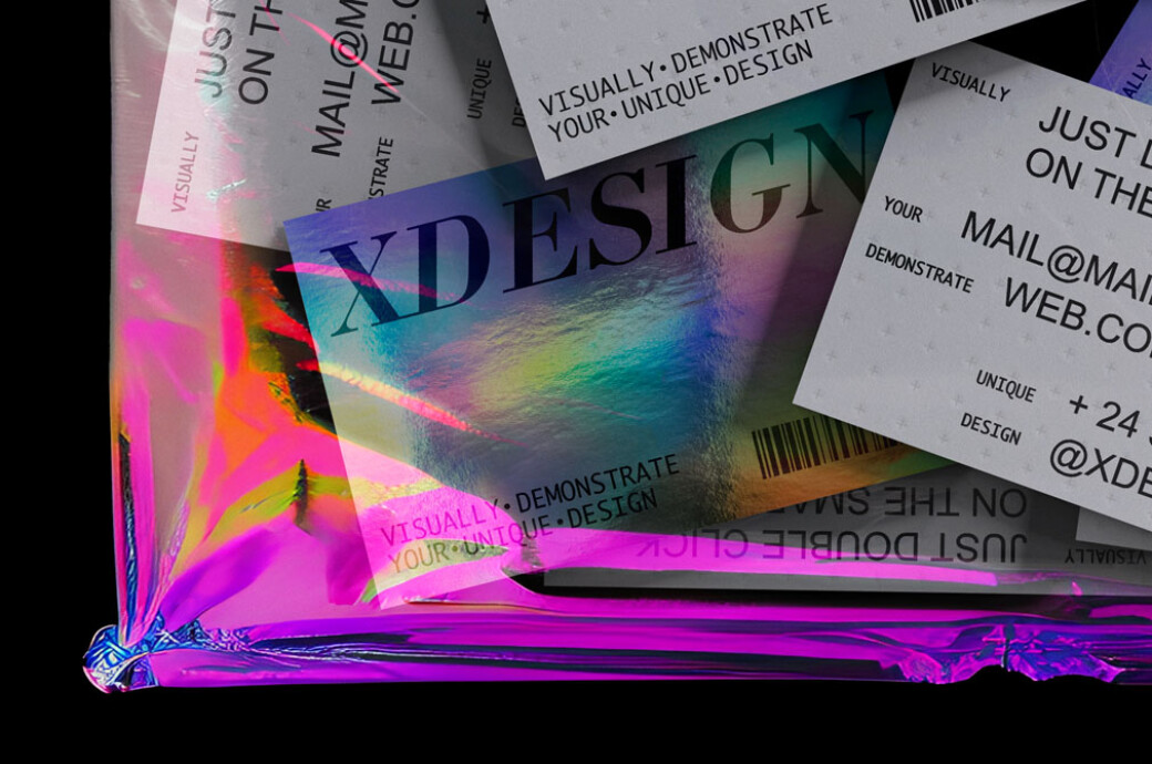 Holographic Brand Identity Mockup Vol.2