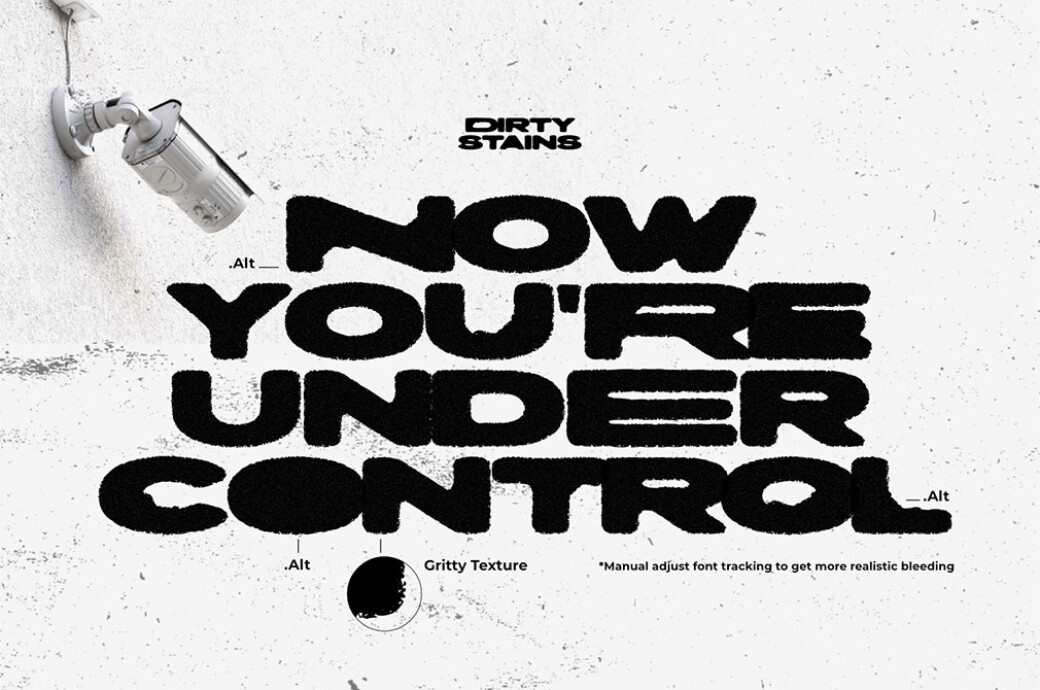 Dirty Stains — Ink Bleed Font