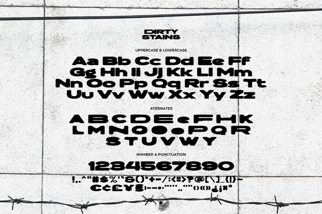 Dirty Stains — Ink Bleed Font