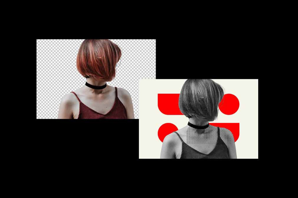 Halftone Shapes Photo Effect