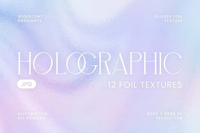 Foil Paper Holographic Texture Set